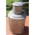 1900 - 1940 Antique Chinese Pewter Tea Caddy
