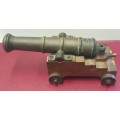 Antique Bronze and wooden toy/display Cannon. Circa 1864?