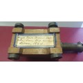 Antique Bronze and wooden toy/display Cannon. Circa 1864?