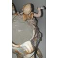 Vintage German Porcelain Cherub Angel on Dragon Sleigh. ` Immaculate condition `