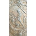 Rare Large Cast Iron Decorative Shield. ( Hercules killing Hydra )