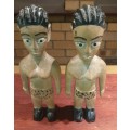 Venavi West African Wood Carved Ewe Doll Twins