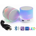 Wireless Mini LED Bluetooth Speakers Wireless Music Audio TF USB FM Stereo Subwoofer with Mic