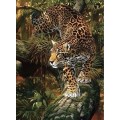 5D DIY FULL DRILL DIAMOND PAINTING BY NUMBER - LEOPARD JUNGLE