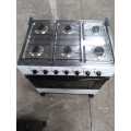 6 BURNER GAS STOVE WITH FFD ON ALL FUNCTIONS - SECOND HAND - NOT BOXED