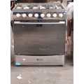 6 BURNER STAINLESS STEEL GAS STOVE WITH GAS OVEN AND FFD - SHOP SOILED - NOT BOXED