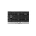 Zero 5 Burner Glass And Stainless Steel Top Gas Hob With Battery Ignition and Gas Kit