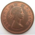 A 1960 SOUTH AFRICAN PENNY -- EF TO UNC--Good for grading