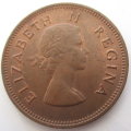 A 1960 SOUTH AFRICAN HALF PENNY -- EF