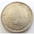 A 1952 SOUTH AFRICAN SILVER FIVE SHILLING