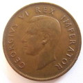 A 1939 SOUTH AFRICAN PENNY--GOOD DETAIL