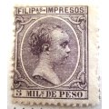 2 PAGES SPANISH STAMPS INCLUDING SPANISH COLONIES 1880s/1890s HINGED