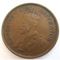 1935 SOUTH AFRICAN HALF PENNY--GOOD DETAIL--LOW MINTAGE 405,290