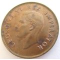 1942 SOUTH AFRICAN QUARTER PENNY--GOOD DETAIL