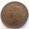 1951 SOUTH AFRICAN QUARTER PENNY--GOOD DETAIL