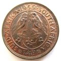 1955 SOUTH AFRICAN QUARTER PENNY--XF-GOOD DETAIL