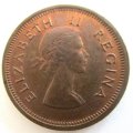 1959 SOUTH AFRICAN QUARTER PENNY---XF-GOOD DETAIL