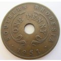 A 1951 SOUTHERN RHODESIA PENNY