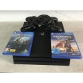BOXED PS4 PRO CONSOLE* 1TH HDD*MODEL:CUH-7016B*2 GAMES *2 SONY CONTROLLERS