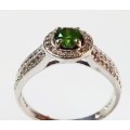 **IN STOCK!!**IGL CERTIFICATE FOR DIAMOND** Green Diamond .73ct engagement ring