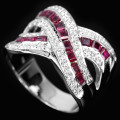 **IN STOCK!!** REAL STONES!!** BLOOD RED RUBY STERLING 925 SILVER RING 7.75