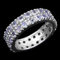 **IN STOCK!!**REAL GEMSTONES!!**  BLUE VIOLET TANZANITE STERLING 925 SILVER RING SIZE 7.5