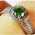 **IN STOCK!!**IGL CERTIFICATE FOR DIAMOND** Green Diamond .73ct engagement ring