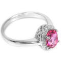 ***IN STOCK!!***REAL GEMSTONES***PINK TOPAZ STERLING 925 SILVER RING SIZE 7