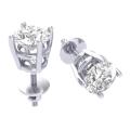 ON SALE!!!! IN STOCK! 0.40 Ct Solitaire Studs Round Cut Diamond Earrings 14K Solid White Gold 3.70MM