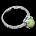 "IN STOCK"  NATURAL RAINBOW OPAL OVAL STERLING 925 SILVER RING SIZE 6