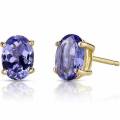 **LAST AUCTION THIS YEAR** 1 Carat Tanzanite Earrings in 14K Solid Gold