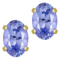 **LAST AUCTION THIS YEAR** 1 Carat Tanzanite Earrings in 14K Solid Gold