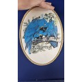 Beautiful vintage parrot wall hanging
