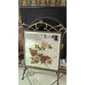 Victorian Brass Painted bevelled Mirror Fireplace Screen