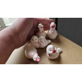 Cute selection of small ceramic birdy ornaments