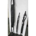 3 x Tall African carved statues