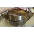 Vintage Amber glass oven bowl