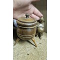 Small wooden (blackwood) Buddha and Cauldron ornaments