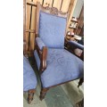 Antique grandfather and grandmother chairs