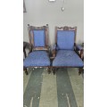 Antique grandfather and grandmother chairs