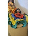 2 x Mauritian ethnic soft dolls