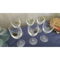 Crystal sherry glasses