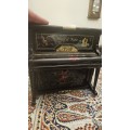 Vintage Piano Music/Jewelry Box Keepsake Black Laquer Storage