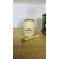 Small vintage French mustard bottle