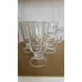 Glass latté cups x 5