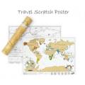 Deluxe Travel Scratch Off Map Personalized World Map Poster