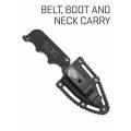 Instinct Mini Wearable Neck and Tactical Belt Knife With Nylon Sheath