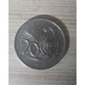 1965 Suid Afrika 20c coin