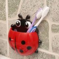 Kids ladybug tooth paste toothbrush holder, Blue