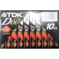 TDK D60 Audio Cassette Tapes